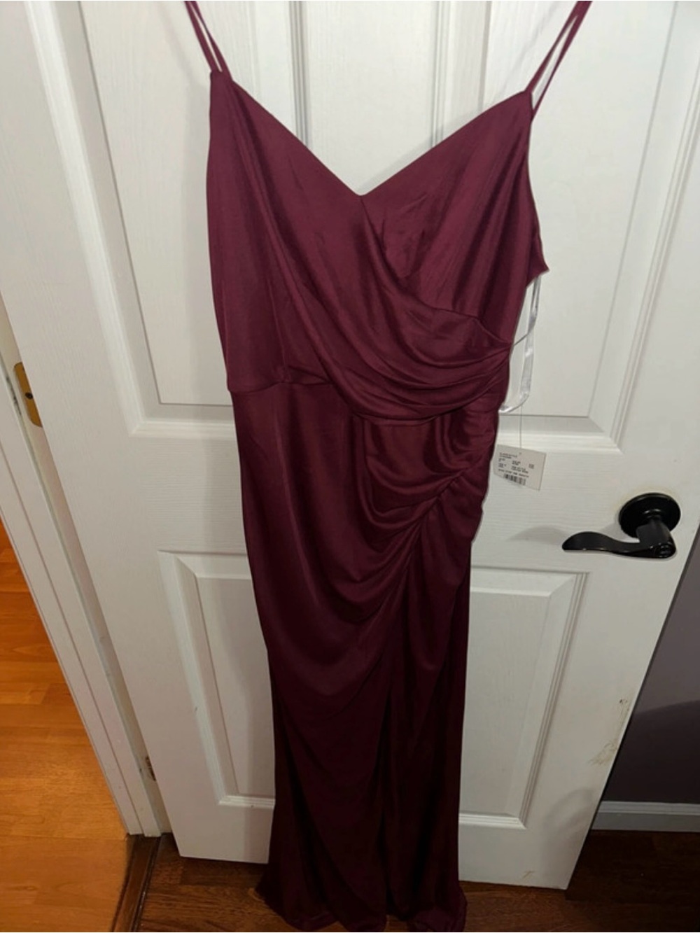 Elegant Wine David Bridal Dress